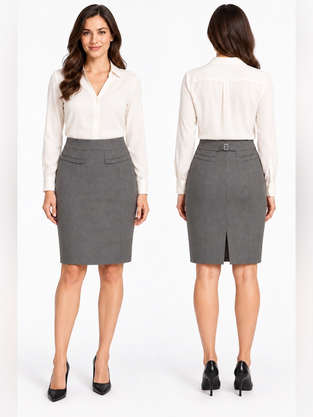 Express Gray Pencil Skirt